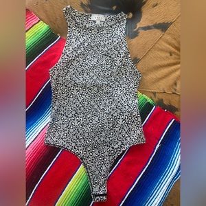 Leopard print body suit